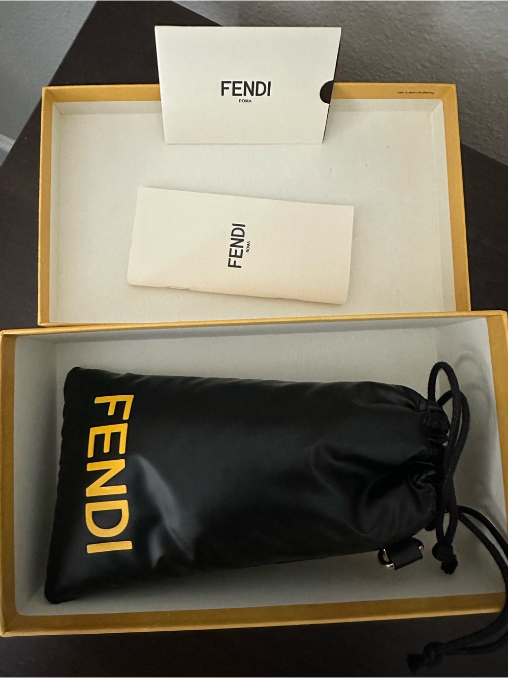FENDI First Crystal Rimless Rectangular Sunglasses - Picture 5 of 6
